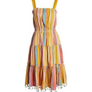 Tahari ASL Striped Sleeveless Tassel-Hem Women's Size 12 Beautiful Summer Dress